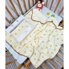 Khăn tắm muslin 4 lớp sợi tre mềm mại cho bé sơ sinh size lớn 100x110 cm Uni Baby 10