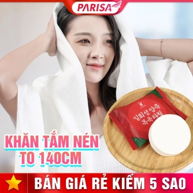 Khăn Tắm Nén Cotton Cỡ To Hình Bánh Du Lịch Tiện Lợi - Siêu Thấm Nhanh Khô P2.477