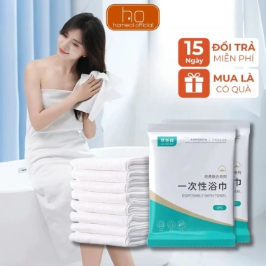 Khăn Tắm Nén Du Lịch 1 Lần Sợi Cellulose Mềm Mịn Thấm Hút Đa Kích Thước - Giá 8.000₫