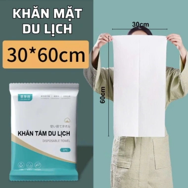 Khăn Tắm Nén Du Lịch 1 Lần Sợi Cellulose Mềm Mịn Thấm Hút Đa Kích Thước - Giá 8.000₫