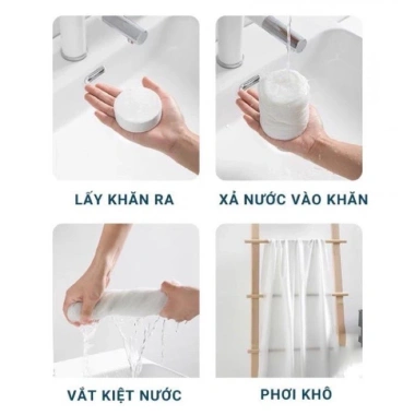 Khăn tắm nén du lịch cotton dùng 1 lần tiện lợi, chỉ 18.500₫ - Gooo khách sạn
