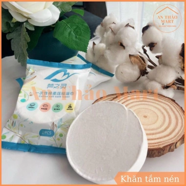 Khăn tắm nén du lịch cotton size to 70x140 cm, tiện lợi, chỉ 25.000₫