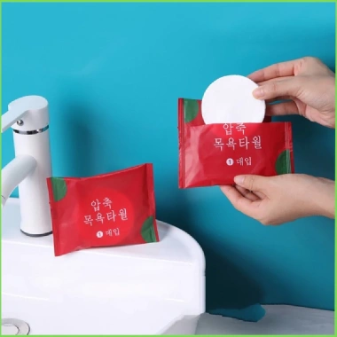 Khăn Tắm Nén Du Lịch Cotton Tiện Lợi, Khử Trùng Vệ Sinh, Dã Ngoại - Chỉ 29.500₫ 7