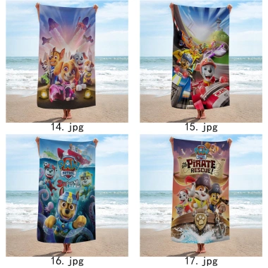 Khăn tắm PAW Patrol siêu mềm, thích hợp bể bơi, đi biển - Quà sinh nhật 114.696đ