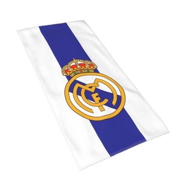 Khăn tắm Real Madrid 30x60cm mềm mại thấm hút - Dùng cho nhà bếp, khách sạn, spa, gym, quà tặng