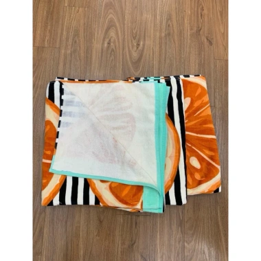 Khăn tắm size đại 90x180cm hình trái cam - Đi bơi, đi biển, giá chỉ 120.000 VND