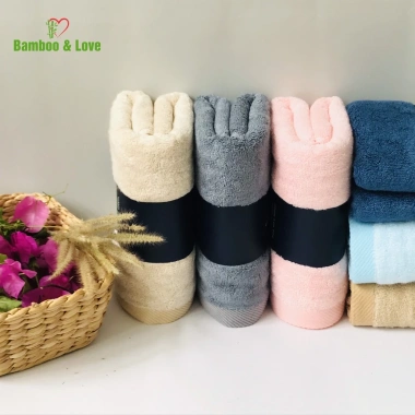Khăn tắm sợi tre cao cấp Bamboo&love 60x120cm - Giá ưu đãi 106.450 VND, giao nhanh