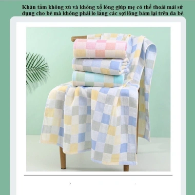 Khăn tắm sợi tre Uni Baby 70x140cm, thoáng khí, mềm mại, thấm hút nhanh cho bé