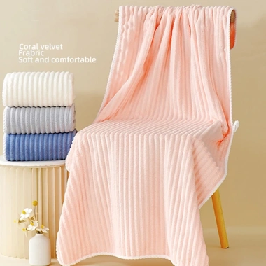 Khăn Tắm Sóng Nước 70x140 Cotton Siêu Mềm Mịn Thấm Hút Nhanh Giá 52.990đ