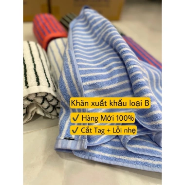 Khăn tắm SONGWOL size trung 40x80cm xuất Hàn chính hãng - Sọc dày đẹp, chỉ 55.000₫