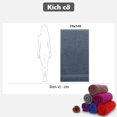 Khăn tắm Spa LotusTowel 70x140cm 100% Microfiber siêu mềm thấm hút dày dặn Giá 59.000đ