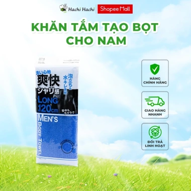 Khăn tắm tạo bọt nam 28x120cm Hachi Hachi Japan - Giá 55.000đ, thấm nhanh, không gây kích ứng