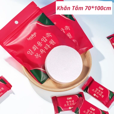 Khăn tắm viên nén du lịch 70x140cm dùng một lần - Cotton tiện lợi, giá chỉ 5.799 VND - Tổng Kho Sỉ Gia Dụng