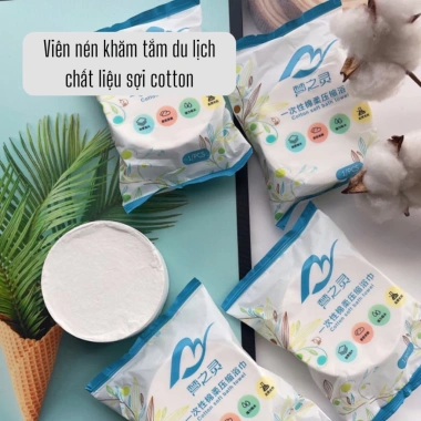 Khăn Tắm Viên Nén Lớn Cotton An Toàn Da, Dùng Nhiều Lần, Tiện Lợi Du Lịch - 13.900đ