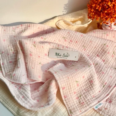 Khăn tắm xô muslin 4 lớp cỡ lớn - Siêu mềm, thấm hút nhanh, giá chỉ 125k 3