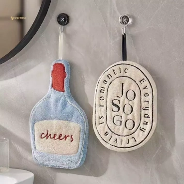 Khăn Tay Hai Lớp Hoạt Hình Dày Nhanh Khô Rag Nhà Bếp Phòng Tắm Thấm Hút Tối Ưu