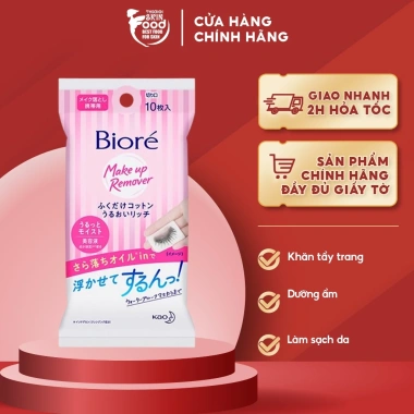 Khăn Tẩy Trang Bioré Cleansing Cotton 10 Miếng Màu Hồng Giá Ưu Đãi 29.000 VNĐ Khăn Tẩy Trang Bioré Cleansing Cotton 10 Miếng Màu Hồng Giá Ưu Đãi 29.000 VNĐ