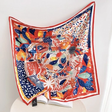 Khăn thô lụa 90x90cm choàng bản to - Quấn áo phong cách, chỉ 130.000đ