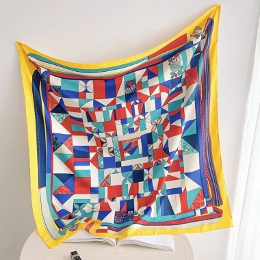 Khăn thô lụa 90x90cm choàng bản to - Quấn áo phong cách, chỉ 130.000đ