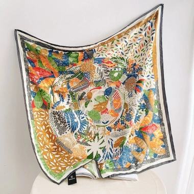 Khăn thô lụa 90x90cm choàng bản to - Quấn áo phong cách, chỉ 130.000đ