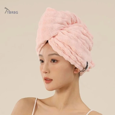 Khăn Tóc Microfiber TBRBG Lớn Quấn Nhanh Khô, Thấm Hút Cao, Giá Ưu Đãi 52.462₫