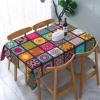 Khăn trải bàn Bohemian Mandala sặc sỡ hình chữ nhật – Trang trí tiệc, nhà cửa, chỉ 62.856₫ 5