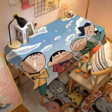 Khăn Trải Bàn Crayon Shin‑Chan Dễ Thương - Vải Chống Bụi, Trang Trí, Giá 77.464₫