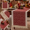 Khăn Trải Bàn Handmade Cotton Vải Lanh Đỏ - Trang Trí Tết 2.026, Chất Lượng Cao, Giá 107.892 VND