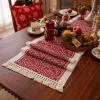 Khăn Trải Bàn Handmade Cotton Vải Lanh Đỏ - Trang Trí Tết 2.026, Chất Lượng Cao, Giá 107.892 VND 8
