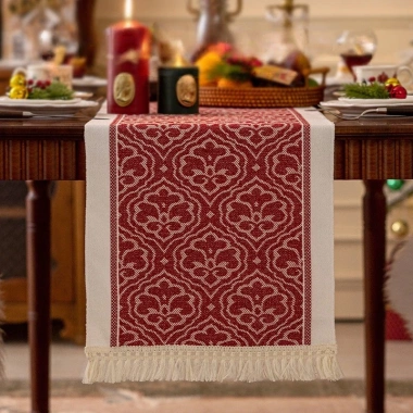 Khăn Trải Bàn Handmade Cotton Vải Lanh Đỏ - Trang Trí Tết 2.026, Chất Lượng Cao, Giá 107.892 VND 10