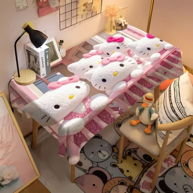 Khăn Trải Bàn Hellokitty Hoạt Hình Cô Gái Trái Tim - Vải Đệm Cà Phê Phòng Ký Túc Xá Giá Ưu Đãi 101.382₫ 7