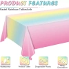 Khăn trải bàn nhựa dùng một lần Pastel Rainbow Iridescent 137x274cm - Chống thấm, tiệc cưới, sinh nhật, tiệc tắm bé 2