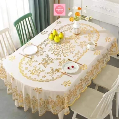 Khăn Trải Bàn PVC Cao Cấp Không Thấm Nước Dễ Vệ Sinh Phòng Khách Bàn Ăn 168k 8