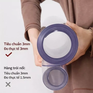 Khăn trải bàn PVC trong suốt không thấm nước, chống dầu, chống trơn trượt - Giá chỉ 18.510 VND 4