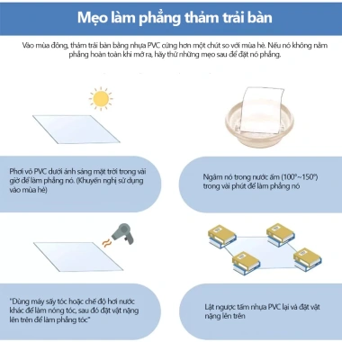 Khăn trải bàn PVC trong suốt không thấm nước, chống dầu, chống trơn trượt - Giá chỉ 18.510 VND 9