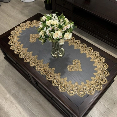 Khăn trải bàn ren ADAMESUO hình bầu dục thêu hoa Dacron - Giặt được, kiểu Châu Âu 10 Khăn trải bàn ren ADAMESUO hình bầu dục thêu hoa Dacron - Giặt được, kiểu Châu Âu 10