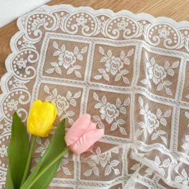 Khăn trải bàn ren thêu Bắc Âu, chống bụi, trang trí tinh tế, giao hàng địa phương