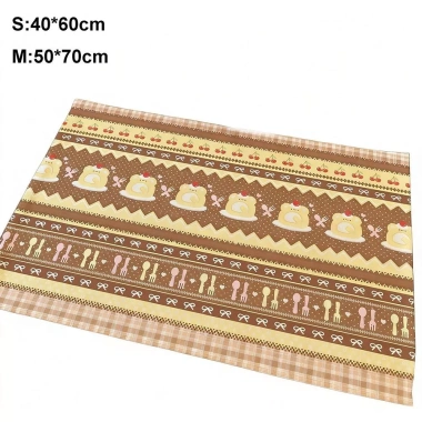 Khăn trải bàn ROLY dâu hoạt hình, tấm lót chống trượt lanh-cotton - Giá 83.268 VND 2