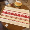 Khăn trải bàn ROLY dâu hoạt hình, tấm lót chống trượt lanh-cotton - Giá 83.268 VND 3