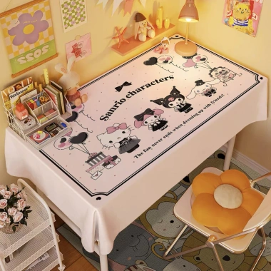Khăn Trải Bàn Sanrio Kuromi Dễ Thương - Vải, Trang Trí Phòng Ngủ, Giá Ưu Đãi 80.881₫