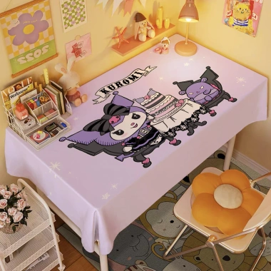 Khăn Trải Bàn Sanrio Kuromi Dễ Thương - Vải, Trang Trí Phòng Ngủ, Giá Ưu Đãi 80.881₫
