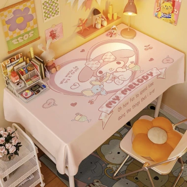 Khăn Trải Bàn Sanrio Kuromi Dễ Thương - Vải, Trang Trí Phòng Ngủ, Giá Ưu Đãi 80.881₫