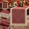 Khăn trải bàn Tết vải cotton lanh đỏ – Trang trí lễ hội, giá ưu đãi 107.892 VND