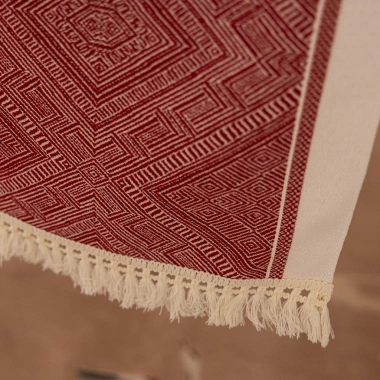 Khăn trải bàn Tết vải cotton lanh đỏ – Trang trí lễ hội, giá ưu đãi 107.892 VND 6