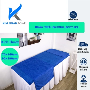 Khăn Trải Giường Spa 90x190 & 70x140 - Dày dặn, thấm hút tốt, phơi nhanh giảm 20%