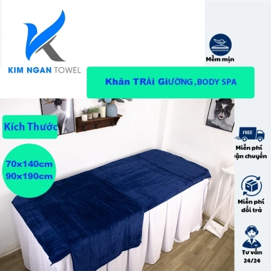 Khăn Trải Giường Spa 90x190 & 70x140 - Dày dặn, thấm hút tốt, phơi nhanh giảm 20%