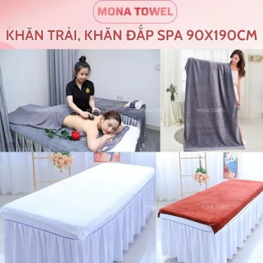 Khăn Trải Giường Spa 90x190cm Dày Microfiber Mềm Mịn Siêu Thấm Hút - 75.000đ