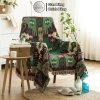 Khăn Trải Sofa 2 Mặt Xanh Rêu, Bàn Tròn & Vuông, Thảm Picnic KENHOME, Giá 175k