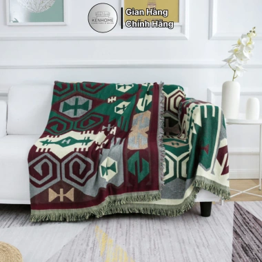 Khăn Trải Sofa 2 Mặt Xanh Rêu, Bàn Tròn & Vuông, Thảm Picnic KENHOME, Giá 175k 4 Khăn Trải Sofa 2 Mặt Xanh Rêu, Bàn Tròn & Vuông, Thảm Picnic KENHOME, Giá 175k 4