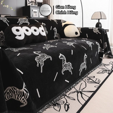 Khăn Trải Sofa Cao Cấp 2 Mặt Họa Tiết Đẹp Mắt - Chống Bụi, Mèo Cào, Thảm Picnic Dã Ngoại KENHOME 4